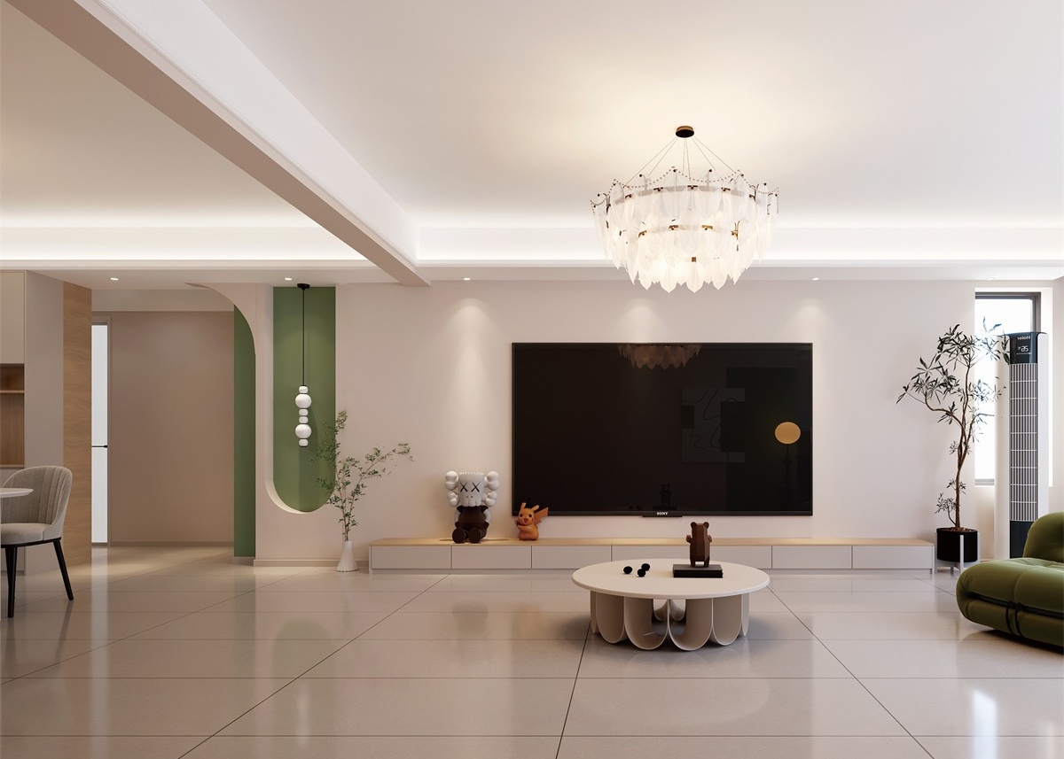 中海河山郡 | 133㎡輕法式浪漫，『奶油白+薄荷綠』美的剛剛好！