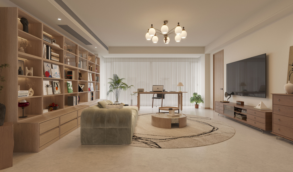 舊房改造 | 住進(jìn)知識(shí)分子味的松弛原木家，170平“高智感”百看不厭！